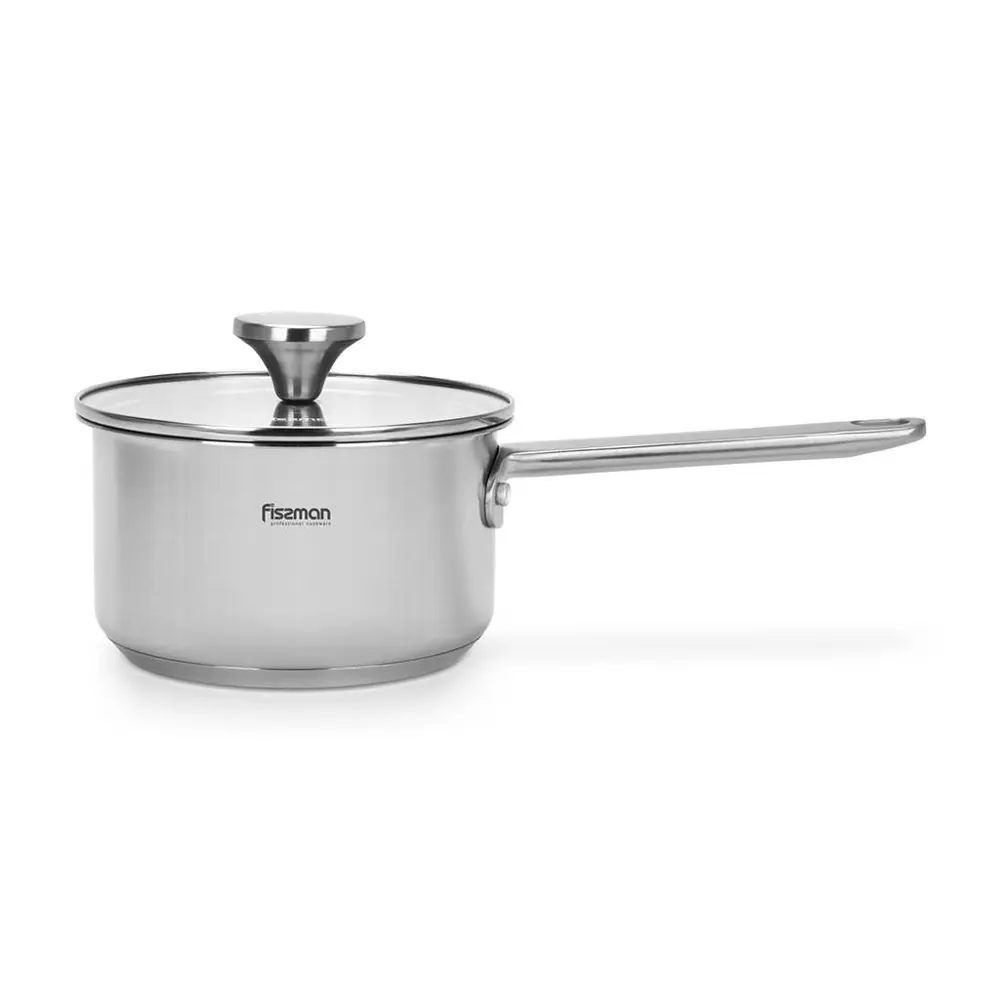 Фото 2 Ковш кухонный 1.6 л с крышкой Fissman нержавеющая сталь цвет серебристый металлик Фото 2 Ковш кухонный 1.6 л с крышкой Fissman нержавеющая сталь цвет серебристый металлик