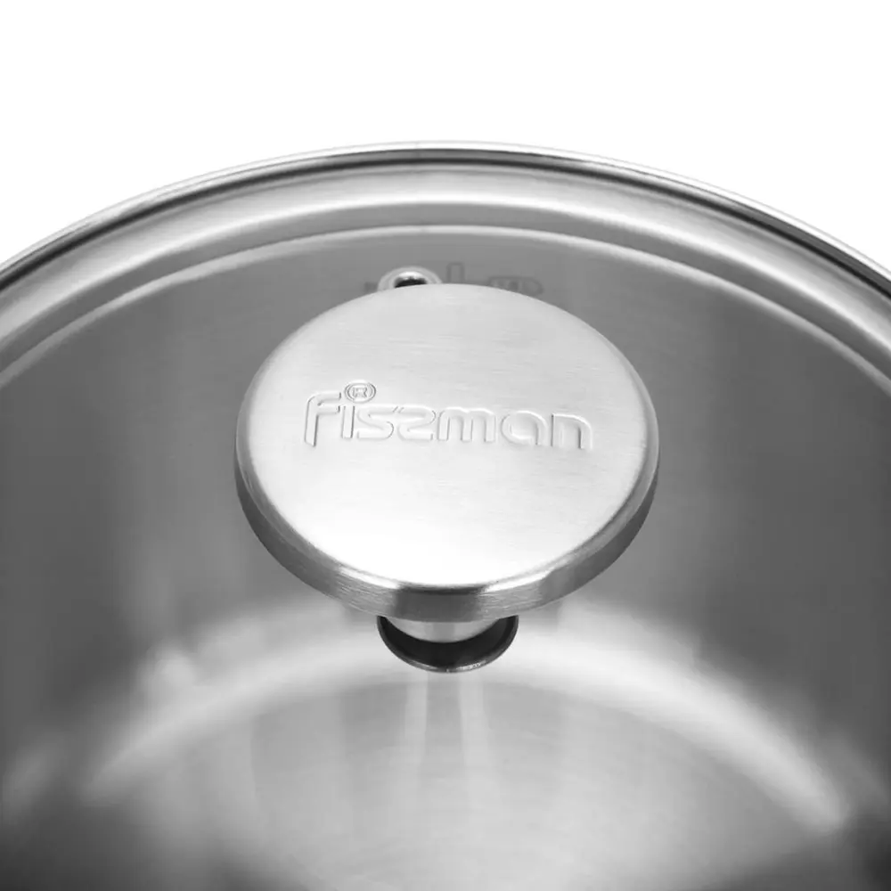 Фото 10 Ковш кухонный 1.6 л с крышкой Fissman нержавеющая сталь цвет серебристый металлик Фото 10 Ковш кухонный 1.6 л с крышкой Fissman нержавеющая сталь цвет серебристый металлик