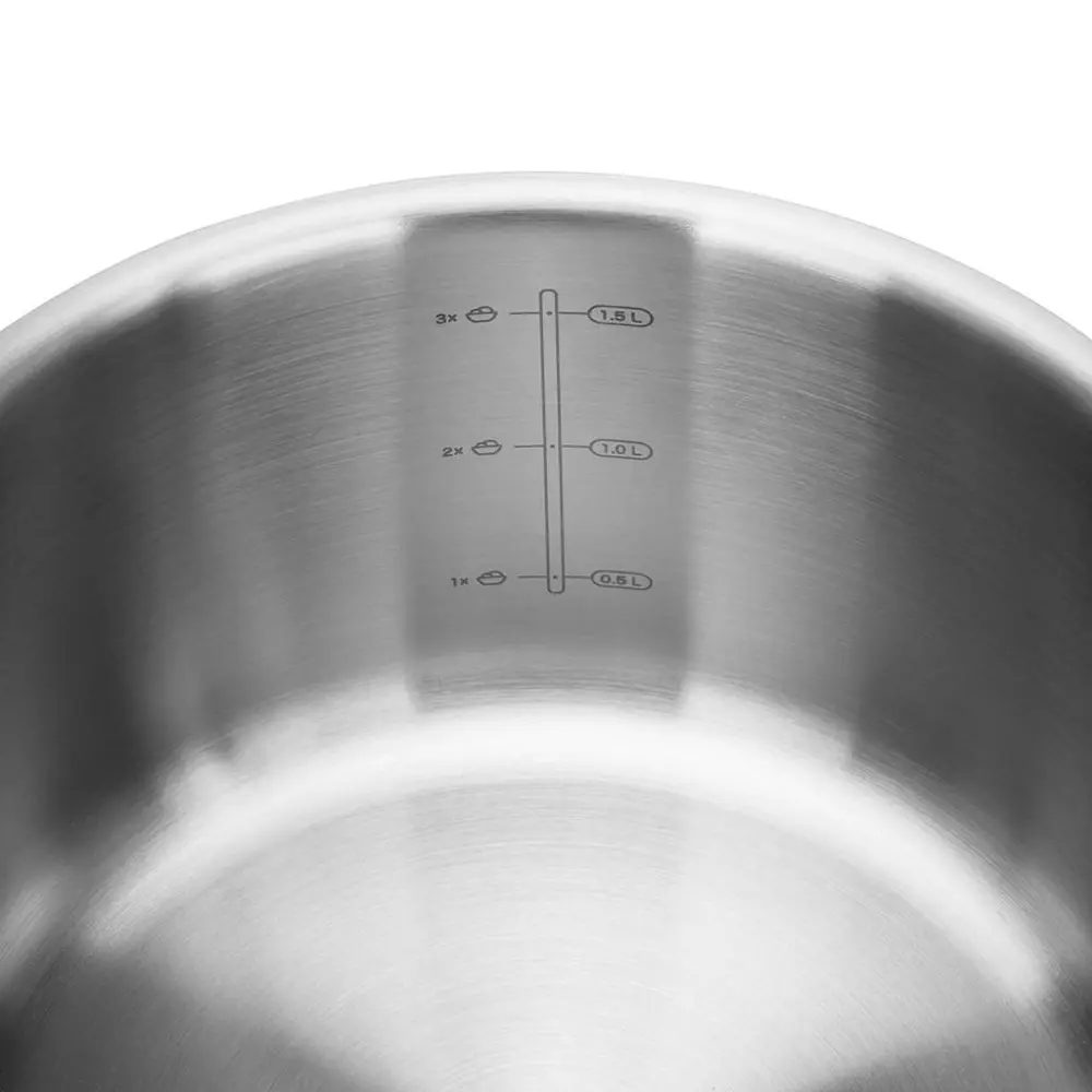 Фото 9 Ковш кухонный 1.6 л с крышкой Fissman нержавеющая сталь цвет серебристый металлик Фото 9 Ковш кухонный 1.6 л с крышкой Fissman нержавеющая сталь цвет серебристый металлик