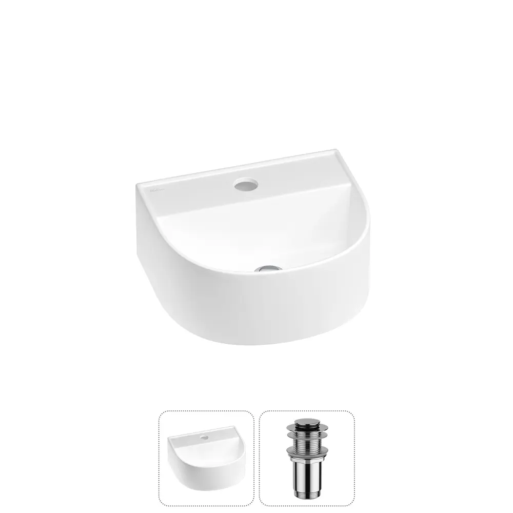 Фото Раковина мини Wellsee WC Area 32см с донный клапаном 20212109R