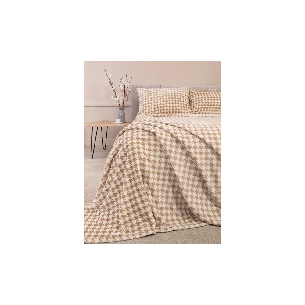 Фото 4 Плед Tessolo home MV81161/37BE 180x200 см велсофт цвет бежевый