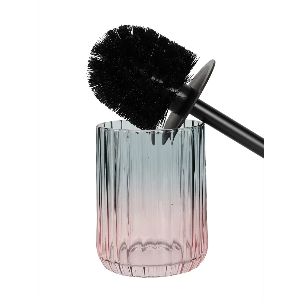 Фото 3 Ерш для унитаза санрайз стекло розово-голубой Фото 3 Ерш для унитаза санрайз стекло розово-голубой