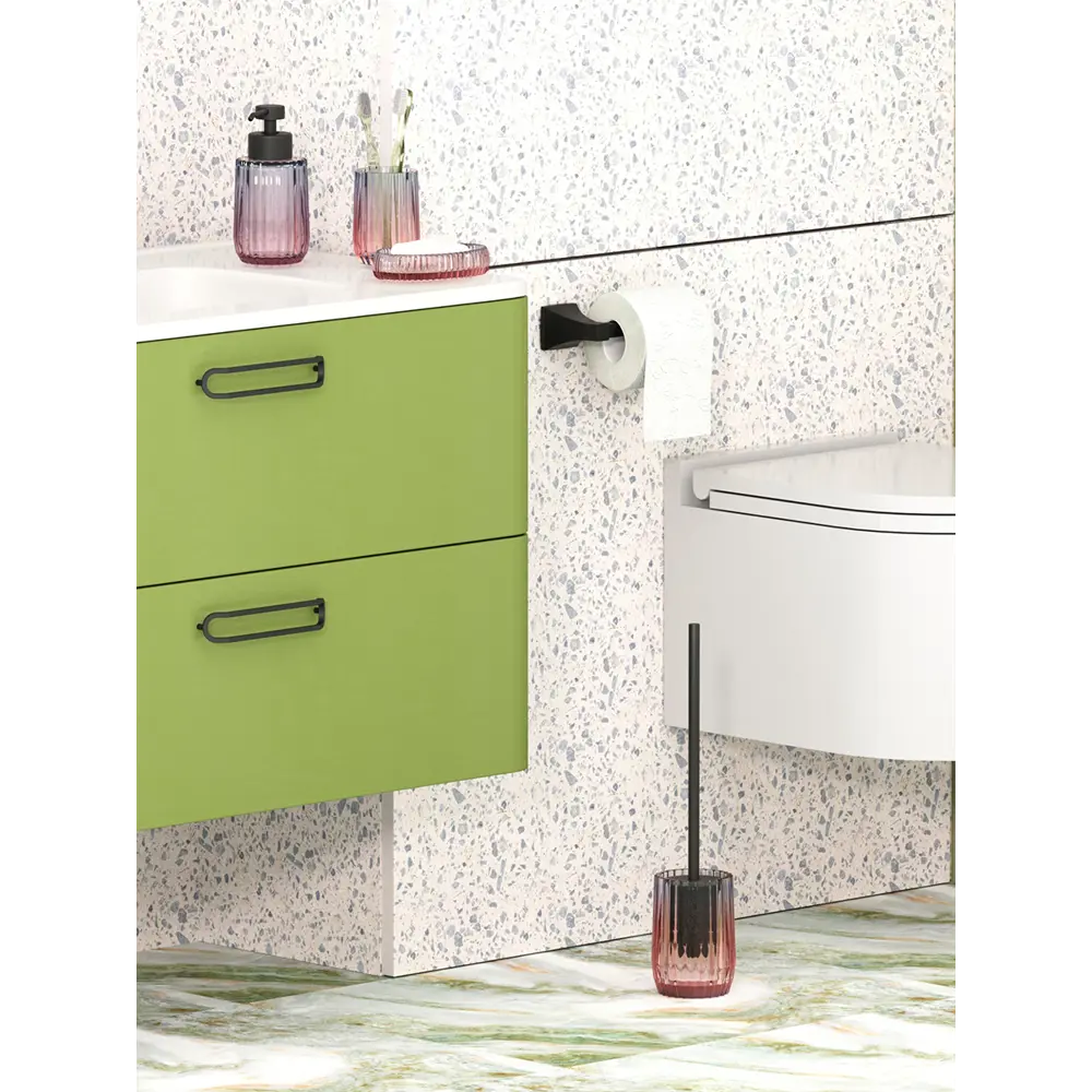 Фото 4 Ерш для унитаза санрайз стекло розово-голубой Фото 4 Ерш для унитаза санрайз стекло розово-голубой