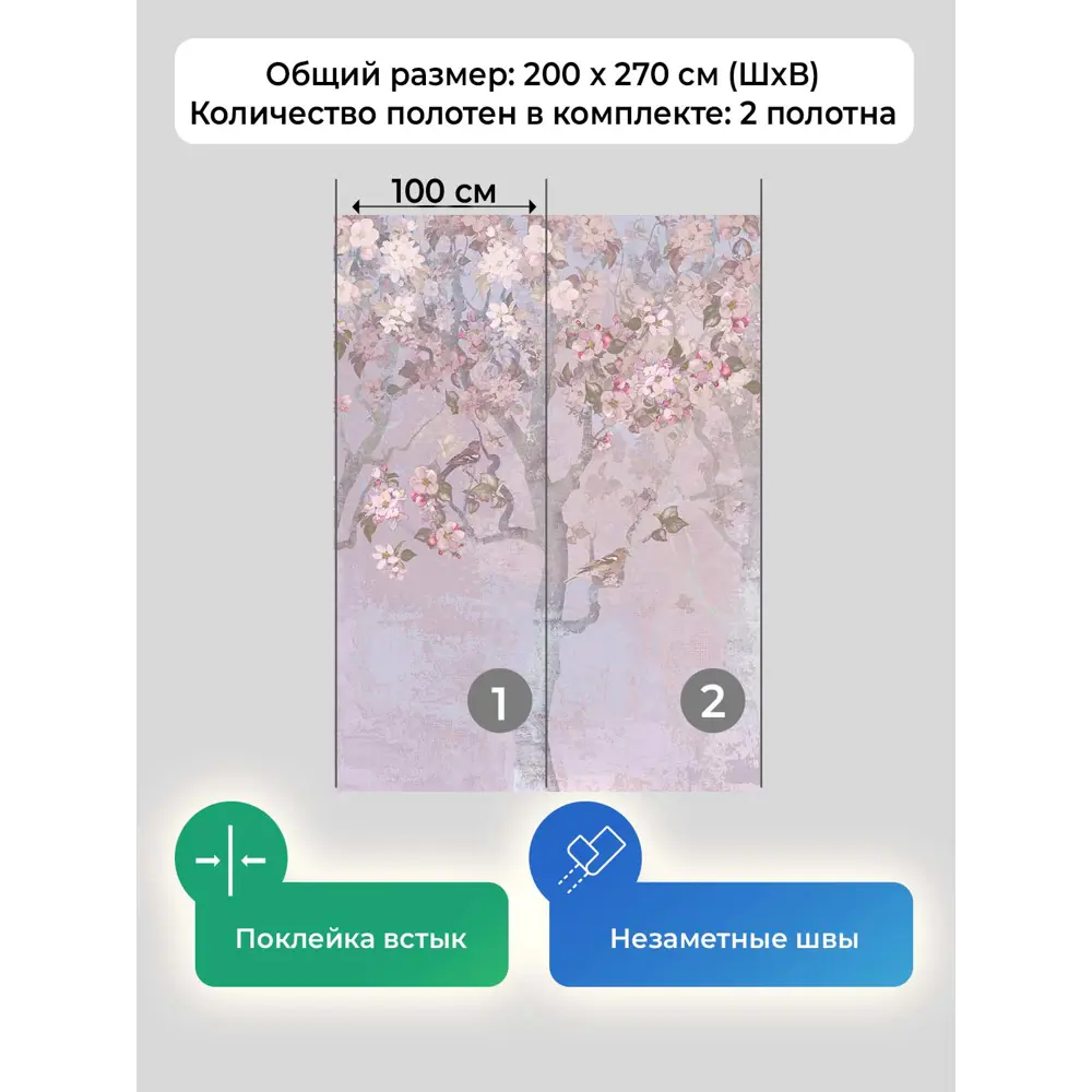 Фото 5 Фотообои флизелиновые Первое ателье 200x270 см pw97347-200х270