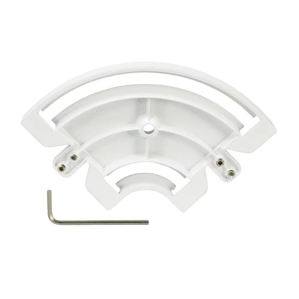 Фото Соединитель поворотный для карниза двухрядный KREAFORTA Pro универсальный металл цвет белый Фото Соединитель поворотный для карниза двухрядный KREAFORTA Pro универсальный металл цвет белый