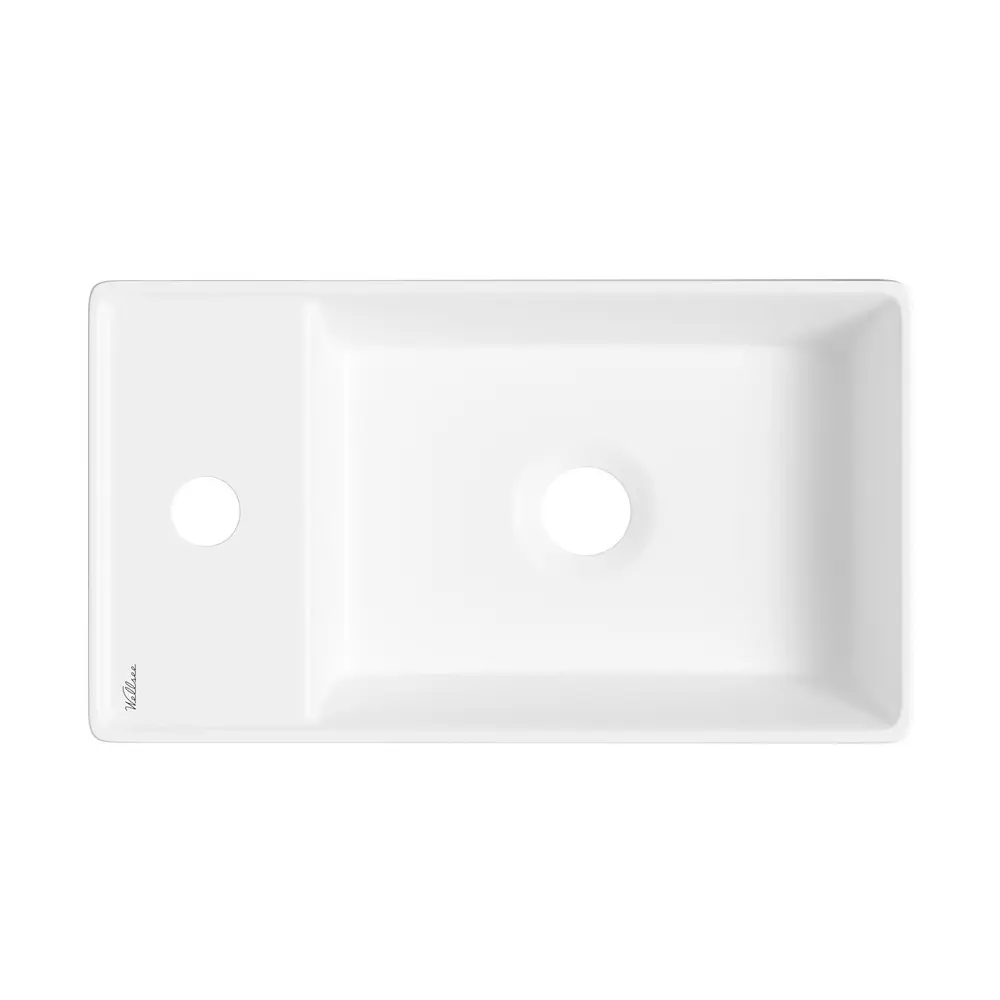 Фото 3 Раковина мини Wellsee WC Area 41см с донный клапаном 20213810R