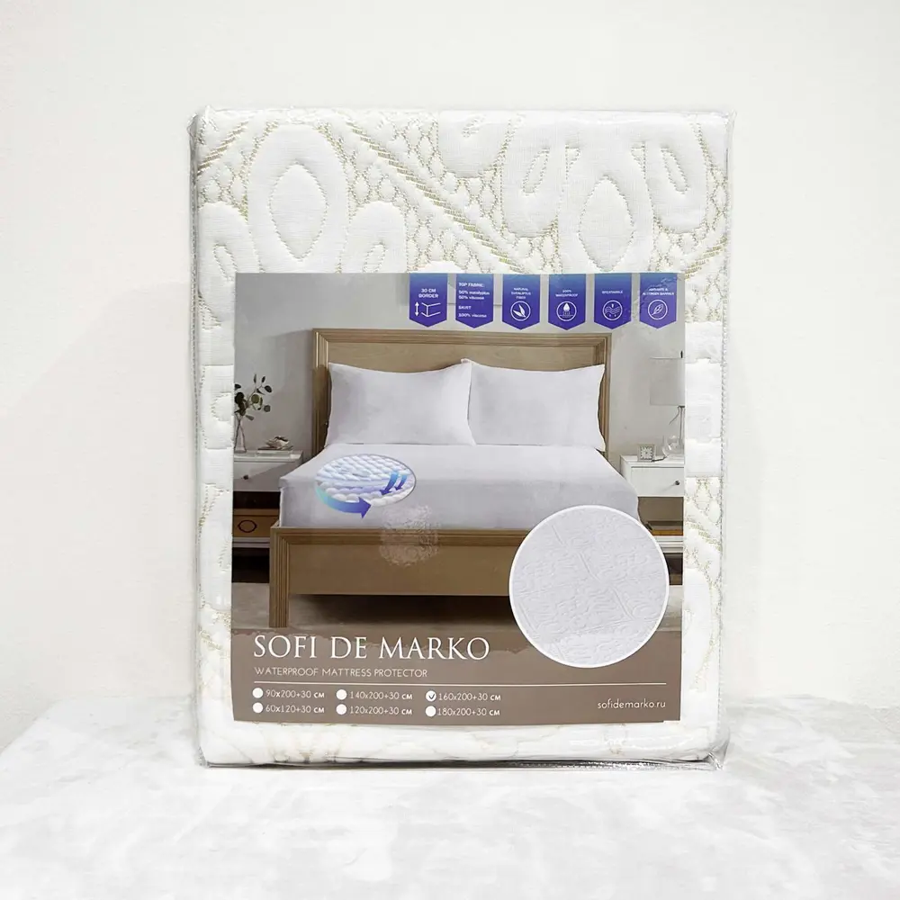 Фото 2 Наматрасник Sofi de marko Эвкалипт 90x200 см хлопок Фото 2 Наматрасник Sofi de marko Эвкалипт 90x200 см хлопок