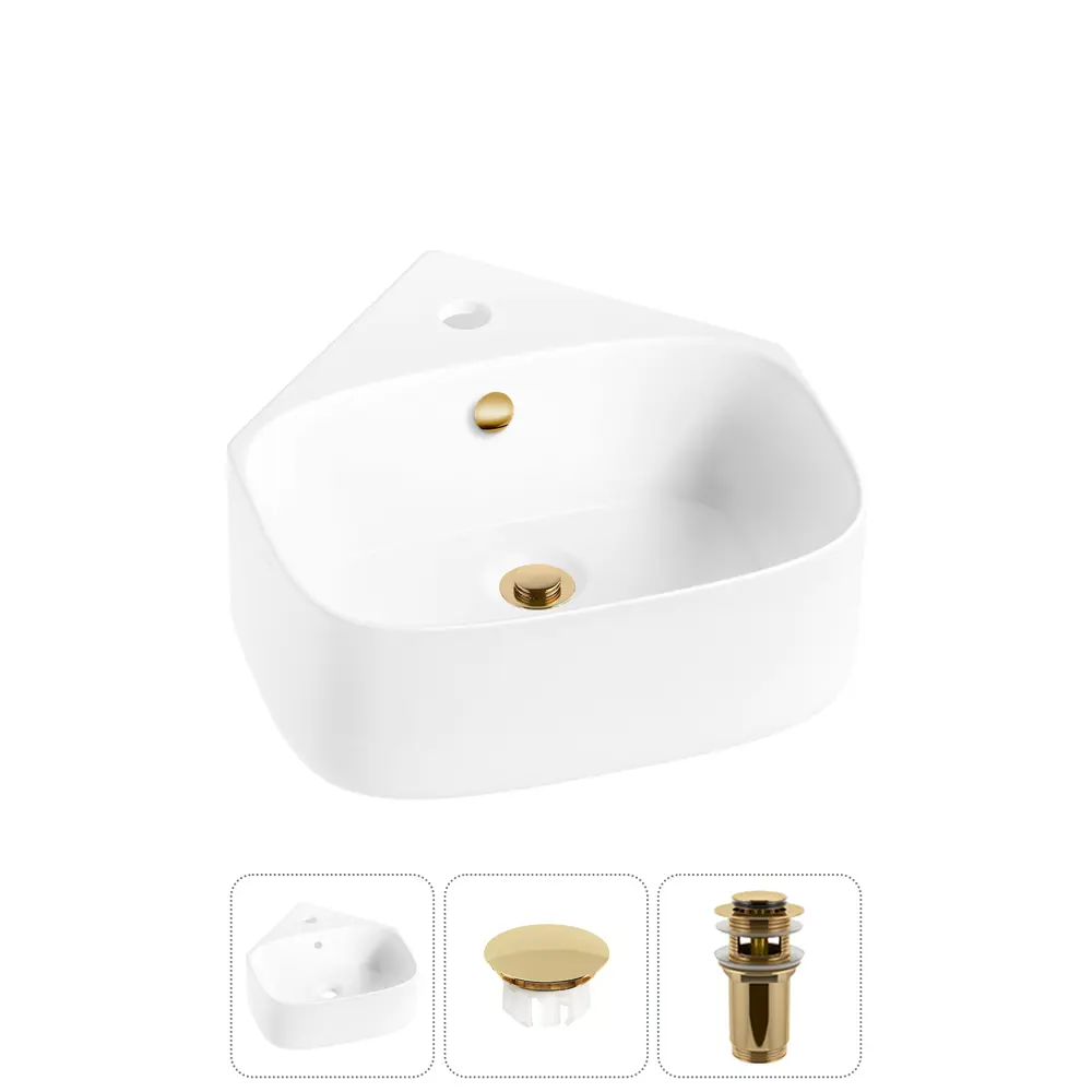 Фото Раковина мини Wellsee WC Area 39см с заглушкой на перелив и донный клапан 20217015R Фото Раковина мини Wellsee WC Area 39см с заглушкой на перелив и донный клапан 20217015R