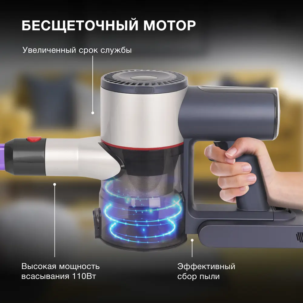 Фото 2 Пылесос портативный Hyundai Hyv-s7570 Менее 15 л 380 Вт цвет синий Фото 2 Пылесос портативный Hyundai Hyv-s7570 Менее 15 л 380 Вт цвет синий