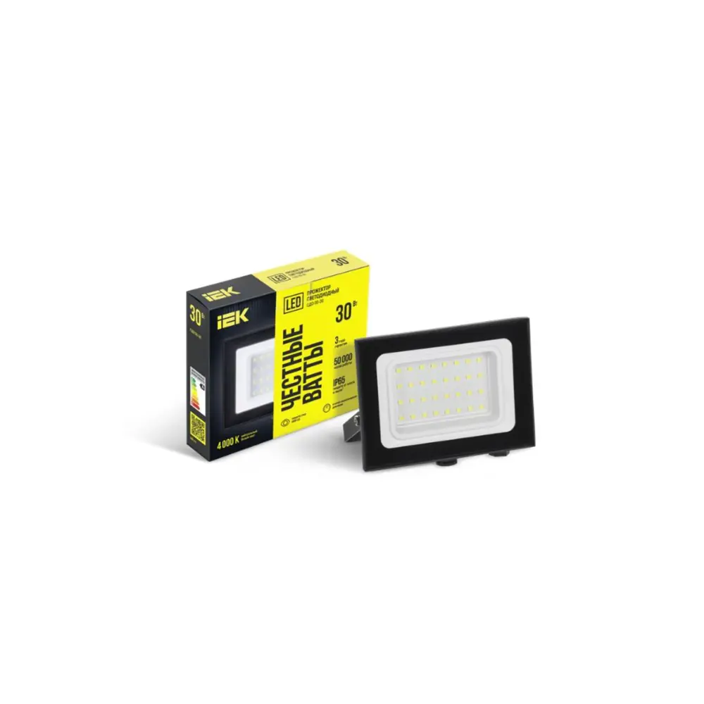 Фото Прожектор светодиодный уличный IEK LPDO601-30-40-K02 30 Вт 4000 К IP65 цвет черный Фото Прожектор светодиодный уличный IEK LPDO601-30-40-K02 30 Вт 4000 К IP65 цвет черный