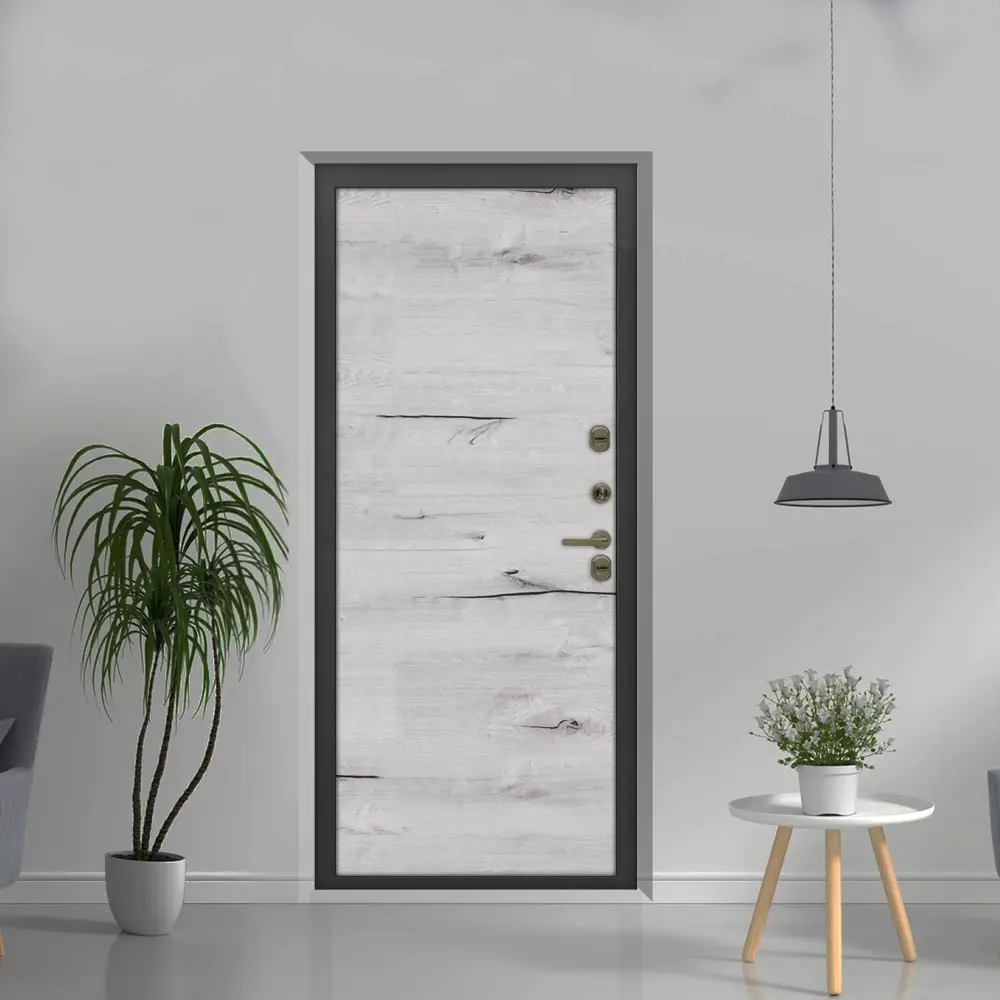 Фото 6 Дверь входная Дверипро Термо правый 205x96см цвет дуб арктик/грецкий орех Фото 6 Дверь входная Дверипро Термо правый 205x96см цвет дуб арктик/грецкий орех