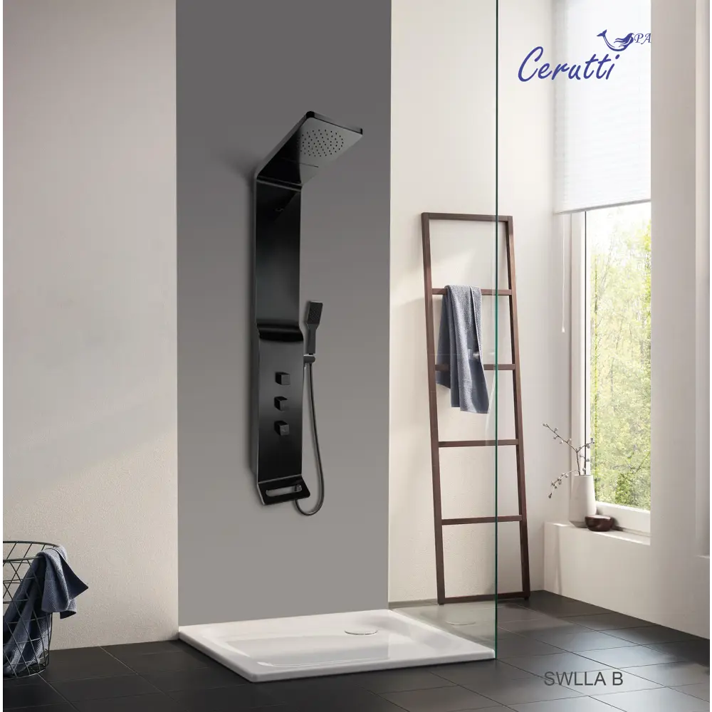 Фото 5 Душевая панель Ceruttispa Sella CT8989 черная без гидромассажа Фото 5 Душевая панель Ceruttispa Sella CT8989 черная без гидромассажа