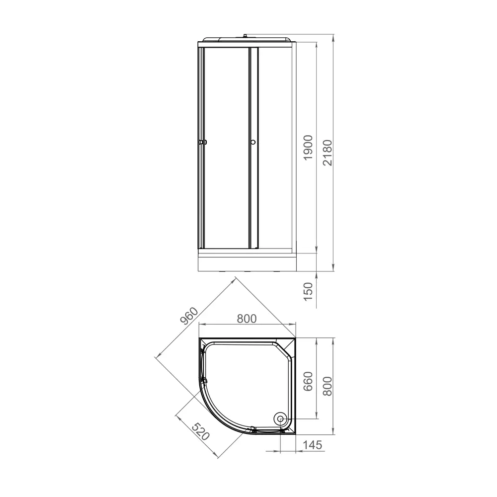 Фото 9 Душевая кабина Domani-Spa Delight Slim 88 80x80x218см низкий поддон серые стенки прозрачное стекло графит профиль Black accents Фото 9 Душевая кабина Domani-Spa Delight Slim 88 80x80x218см низкий поддон серые стенки прозрачное стекло графит профиль Black accents
