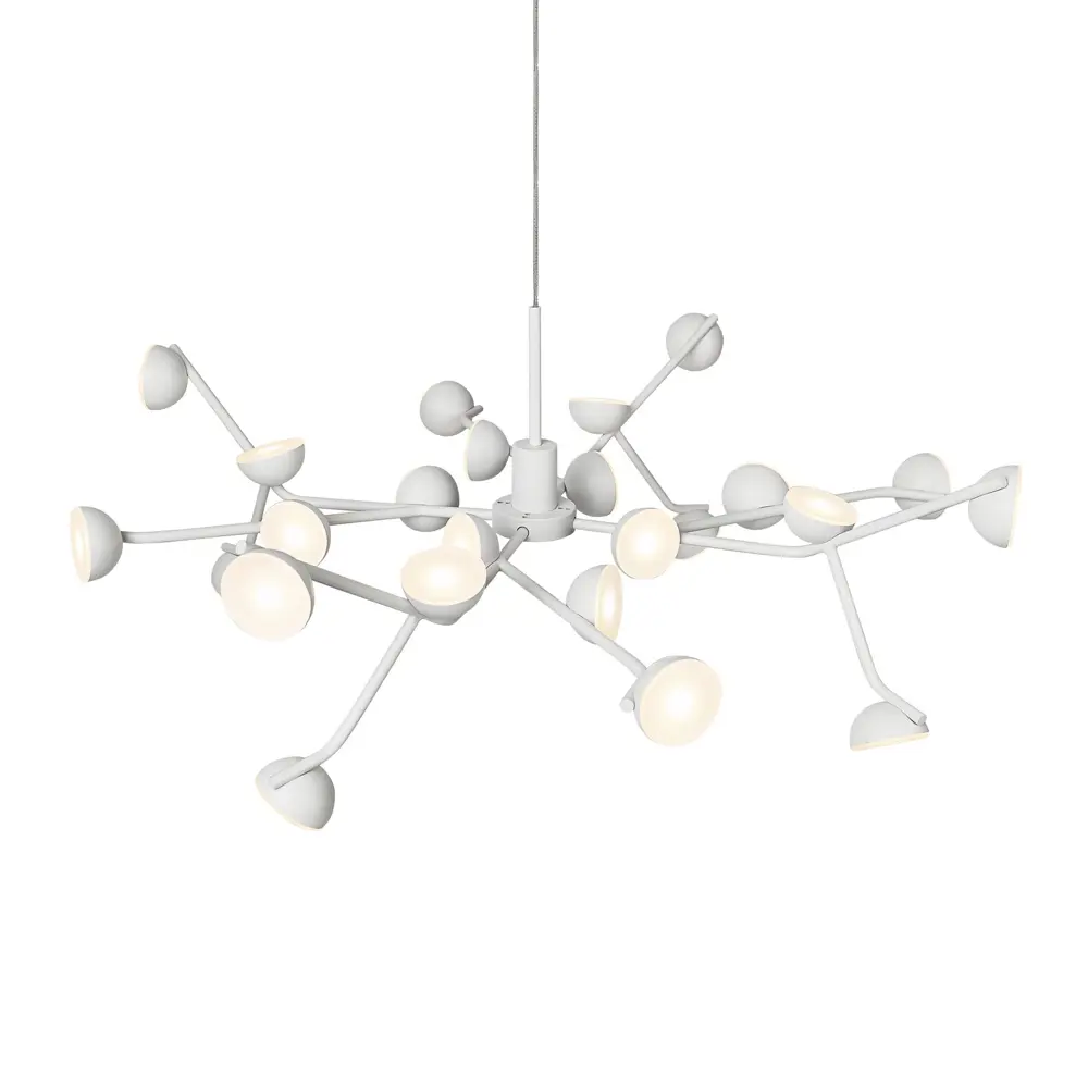 Фото 15 Люстра подвесная светодиодная Mantra 8652 26 м² теплый белый (желтый) свет цвет белый