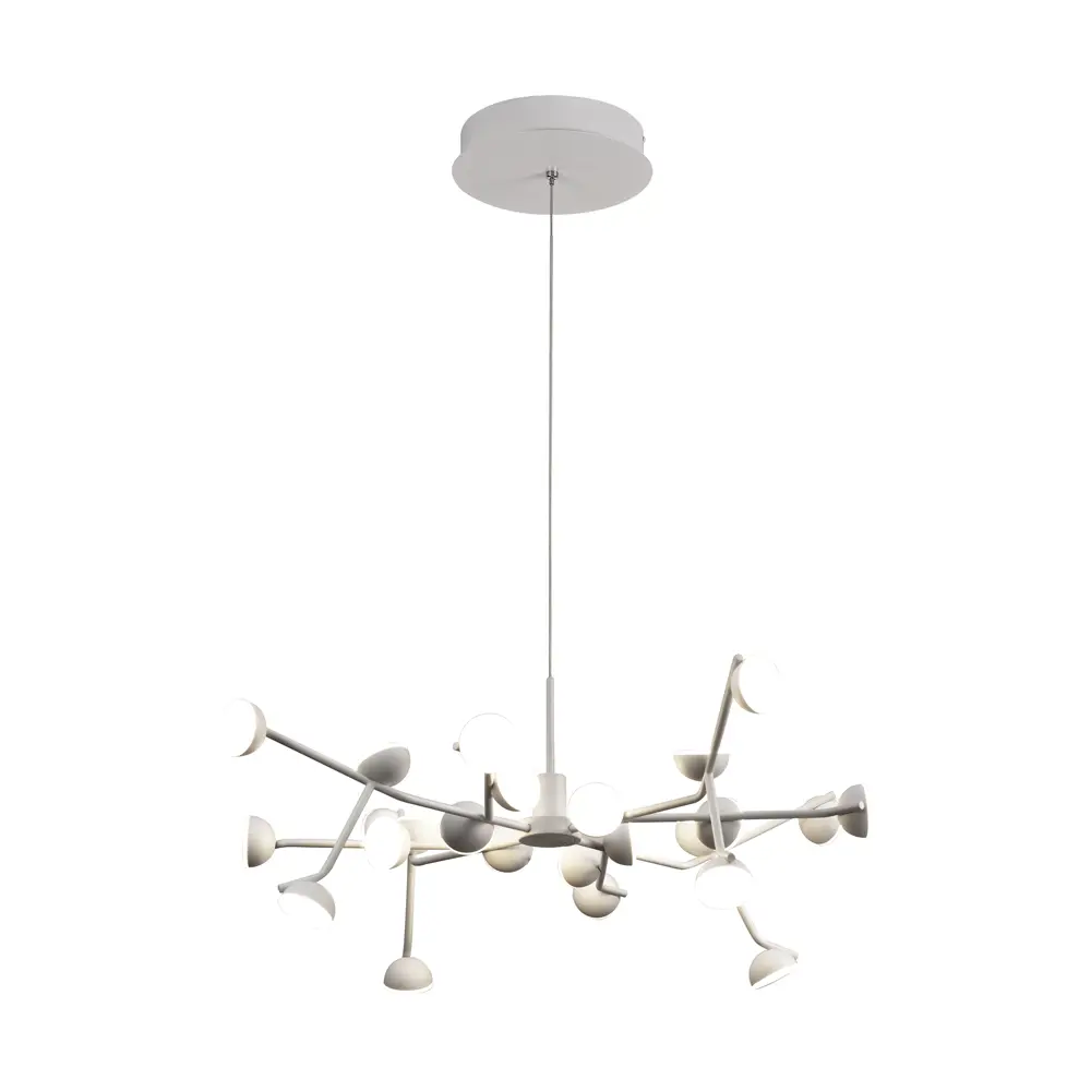 Фото Люстра подвесная светодиодная Mantra 8652 26 м² теплый белый (желтый) свет цвет белый