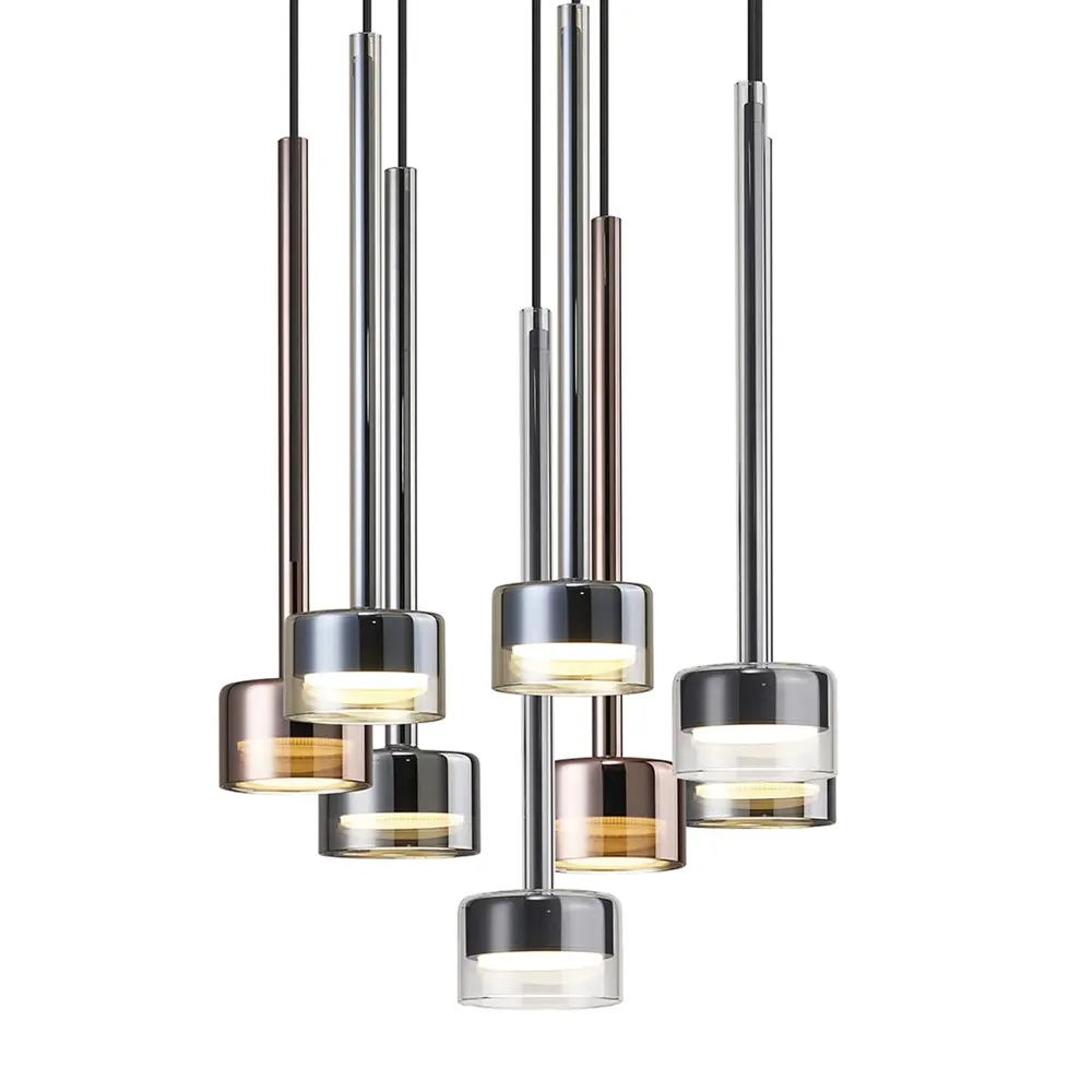 Фото 2 Люстра подвесная Mantra Tonic Mn_7881 8 ламп 28 м² цвет хром/бронза/медь/черный