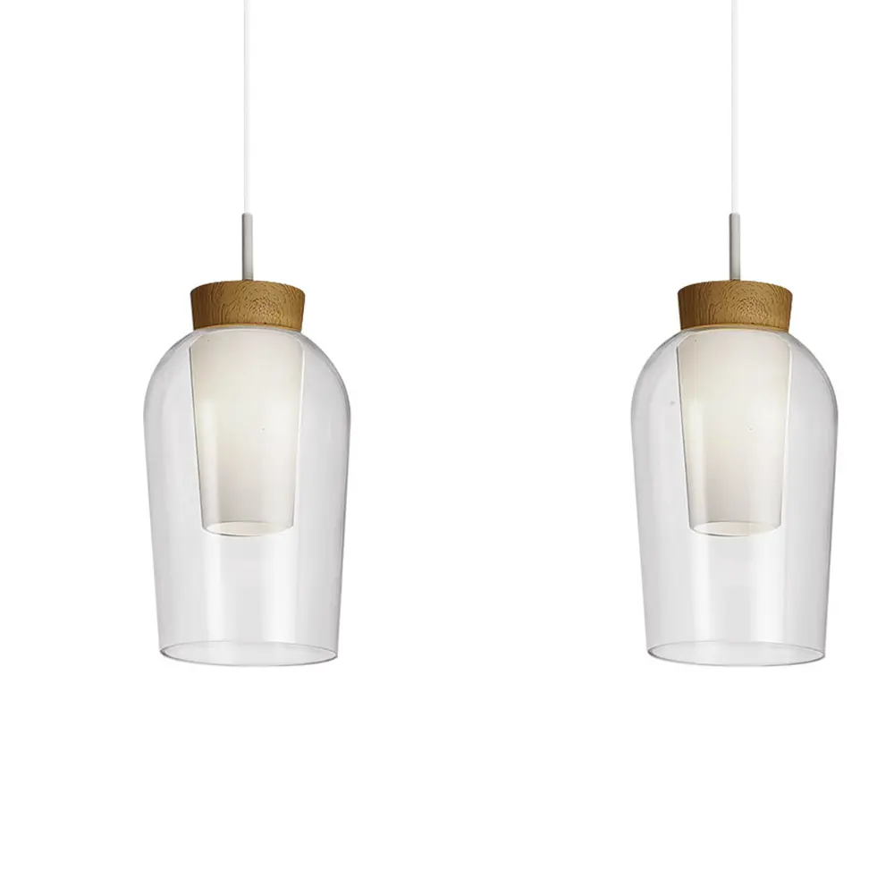 Фото 2 Люстра подвесная Mantra Nora Mn_8277 3 лампы 18 м² цвет дерево/белый/прозрачный Фото 2 Люстра подвесная Mantra Nora Mn_8277 3 лампы 18 м² цвет дерево/белый/прозрачный