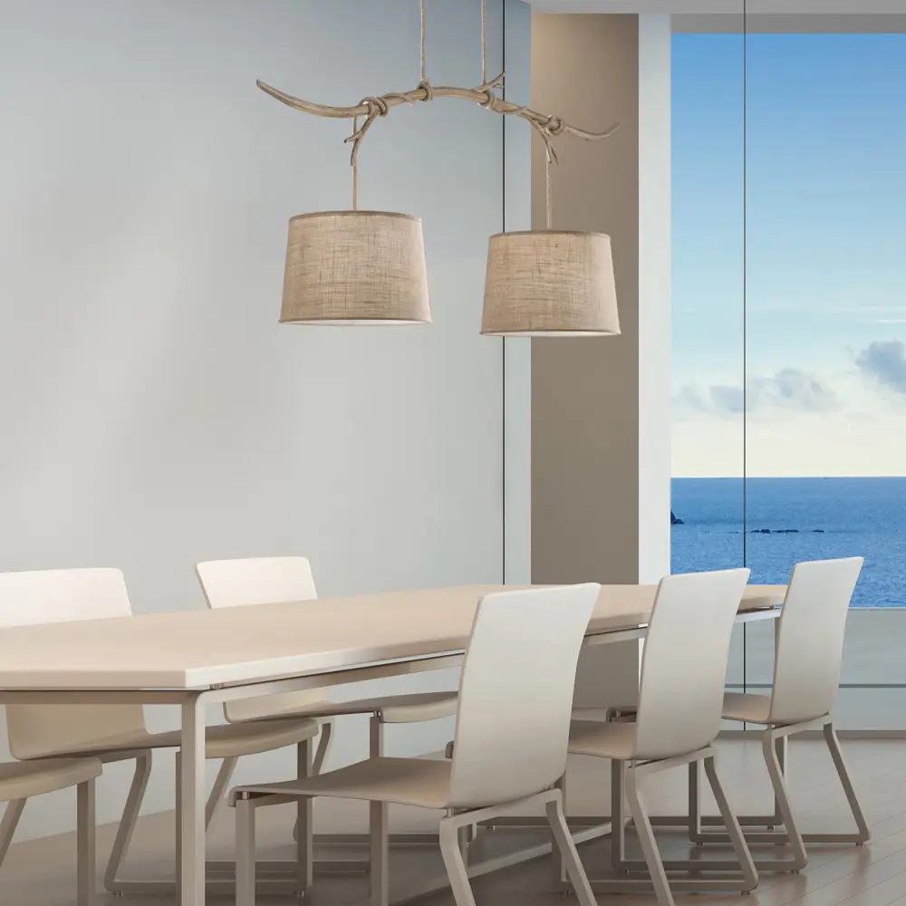 Фото 6 Люстра подвесная Mantra Sabina Mn_6177 2 лампы 4 м² цвет дерево/бежевый Фото 6 Люстра подвесная Mantra Sabina Mn_6177 2 лампы 4 м² цвет дерево/бежевый