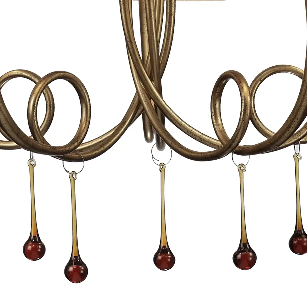 Фото 5 Люстра подвесная Mantra Paola Mn_6206 5 ламп 8 м² цвет кремовый/матовое золото Фото 5 Люстра подвесная Mantra Paola Mn_6206 5 ламп 8 м² цвет кремовый/матовое золото