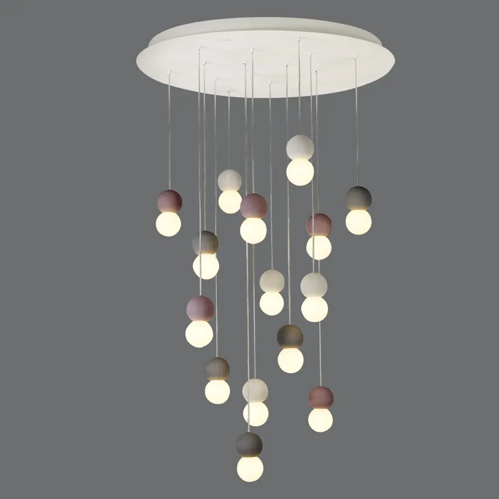 Фото 2 Люстра подвесная Mantra Galaxia Mn_7620 15 ламп 86 м² цвет белый/серый/красный