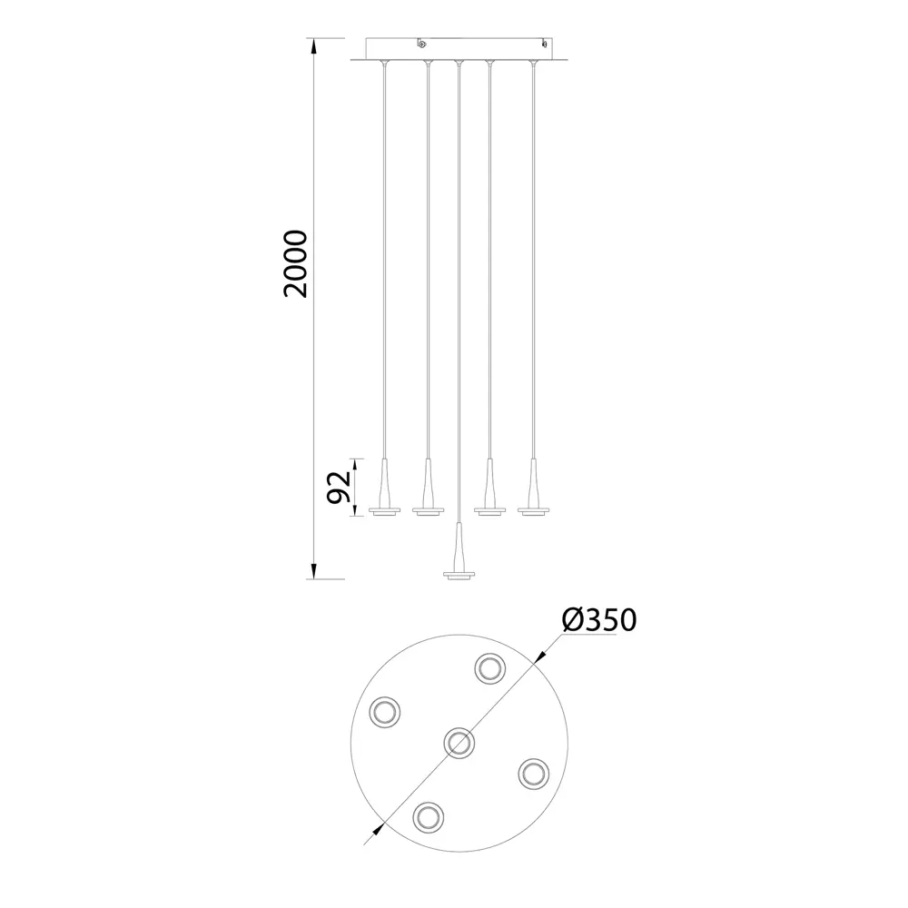 Фото 4 Люстра подвесная светодиодная Mantra Andromeda Mn_8932 8 м² теплый белый (желтый) свет цвет золотой Фото 4 Люстра подвесная светодиодная Mantra Andromeda Mn_8932 8 м² теплый белый (желтый) свет цвет золотой