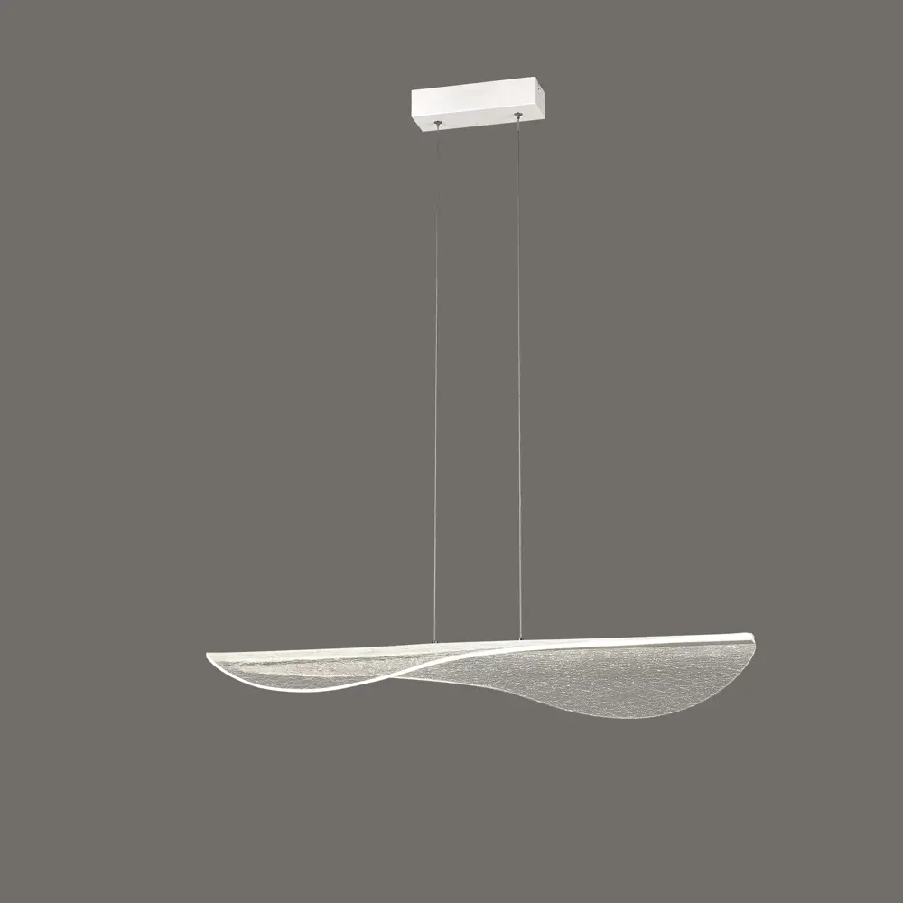 Фото 2 Люстра подвесная светодиодная Mantra Bianca Mn_8209 10 м² теплый белый (желтый) свет цвет белый/прозрачный