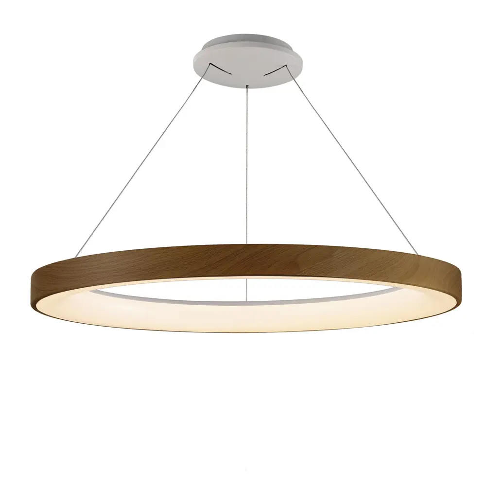 Фото 2 Люстра подвесная светодиодная Mantra Niseko с пультом управления 12 м² регулируемый белый свет цвет под дерево