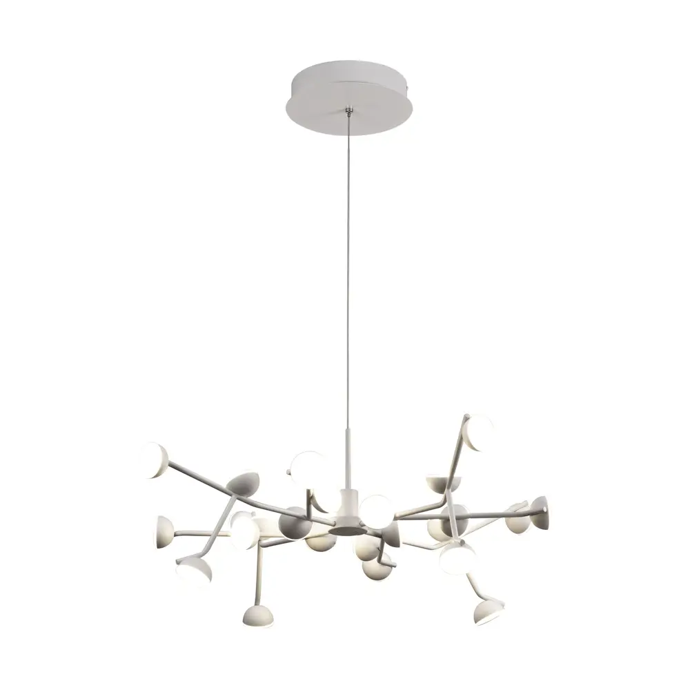 Фото Люстра подвесная светодиодная Mantra Adn Mn_8652 14 м² теплый белый (желтый) свет цвет белый матовый