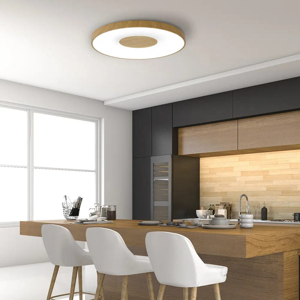 Фото 3 Светильник настенно-потолочный светодиодный Mantra Coin Mn_7562 с пультом управления 19 м² регулируемый белый свет цвет бежевый