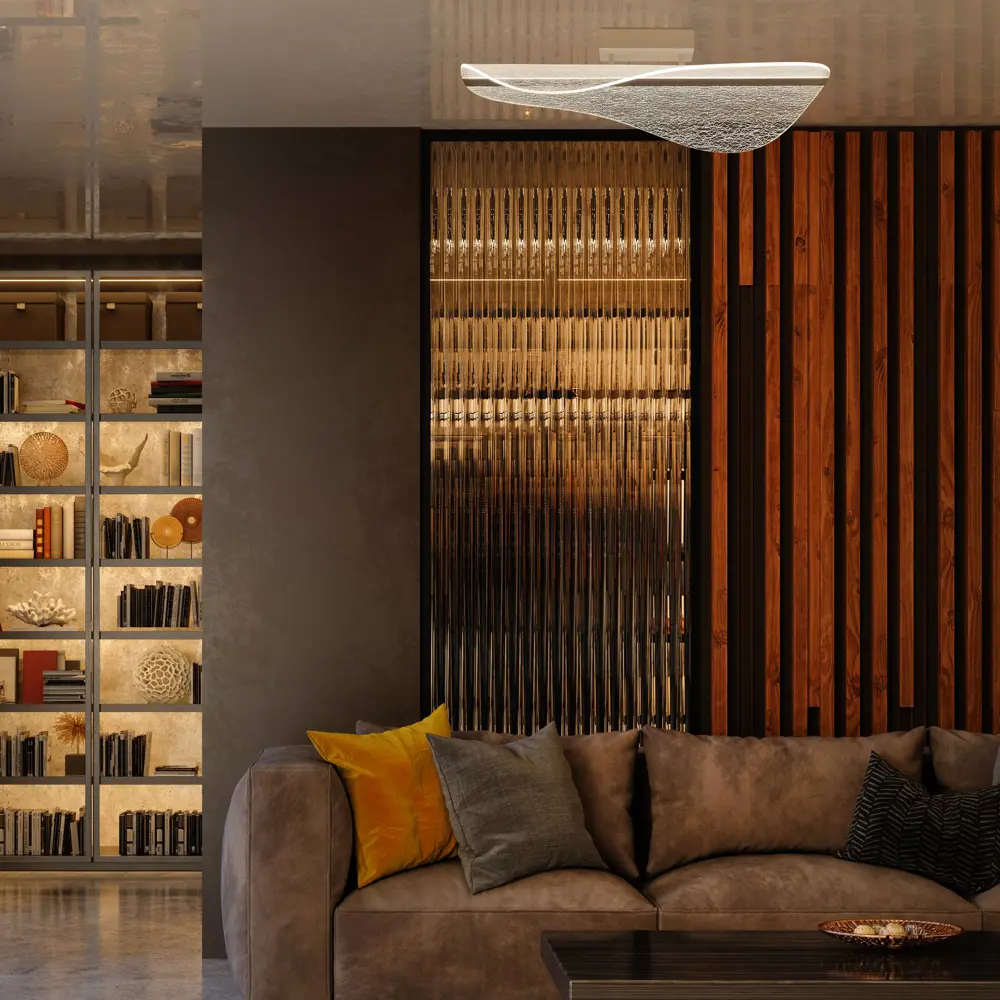 Фото 3 Светильник подвесной светодиодный Mantra Bianca Mn_7835 8 м² теплый белый (желтый) свет цвет белый/прозрачный