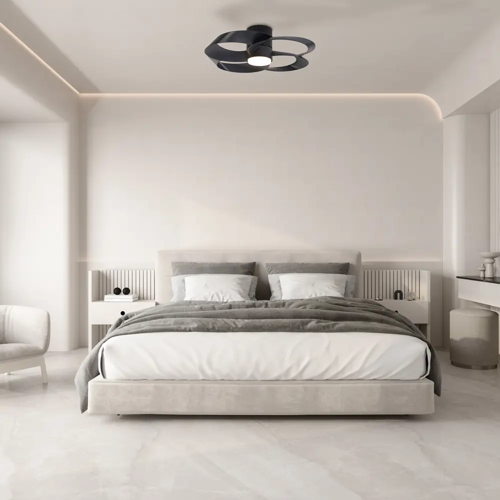 Фото 3 Люстра-вентилятор светодиодная Mantra Mn_8706 с пультом 10 м² освещение от 20 до 40 м² вентиляция регулируемый белый свет цвет черный