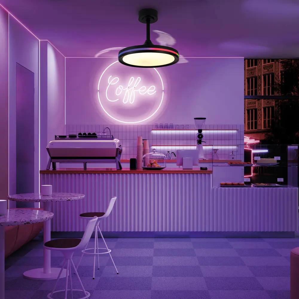 Фото 2 Люстра-вентилятор светодиодная Mantra Mn_8730 с пультом 13 м² освещение от 20 до 40 м² вентиляция регулируемый белый свет цвет черный