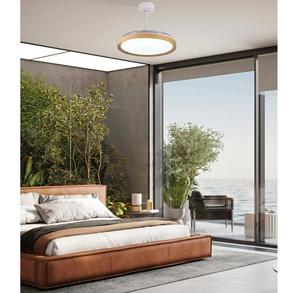 Фото 3 Люстра-вентилятор светодиодная Mantra Mn_8830 с пультом 13 м² освещение от 20 до 40 м² вентиляция регулируемый белый свет цвет белый