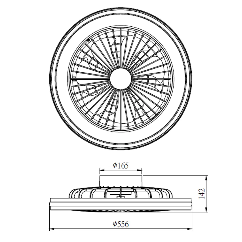 Фото 3 Люстра-вентилятор светодиодная Mantra Mn_7862 с пультом 13 м² освещение от 20 до 40 м² вентиляция регулируемый белый свет цвет черный