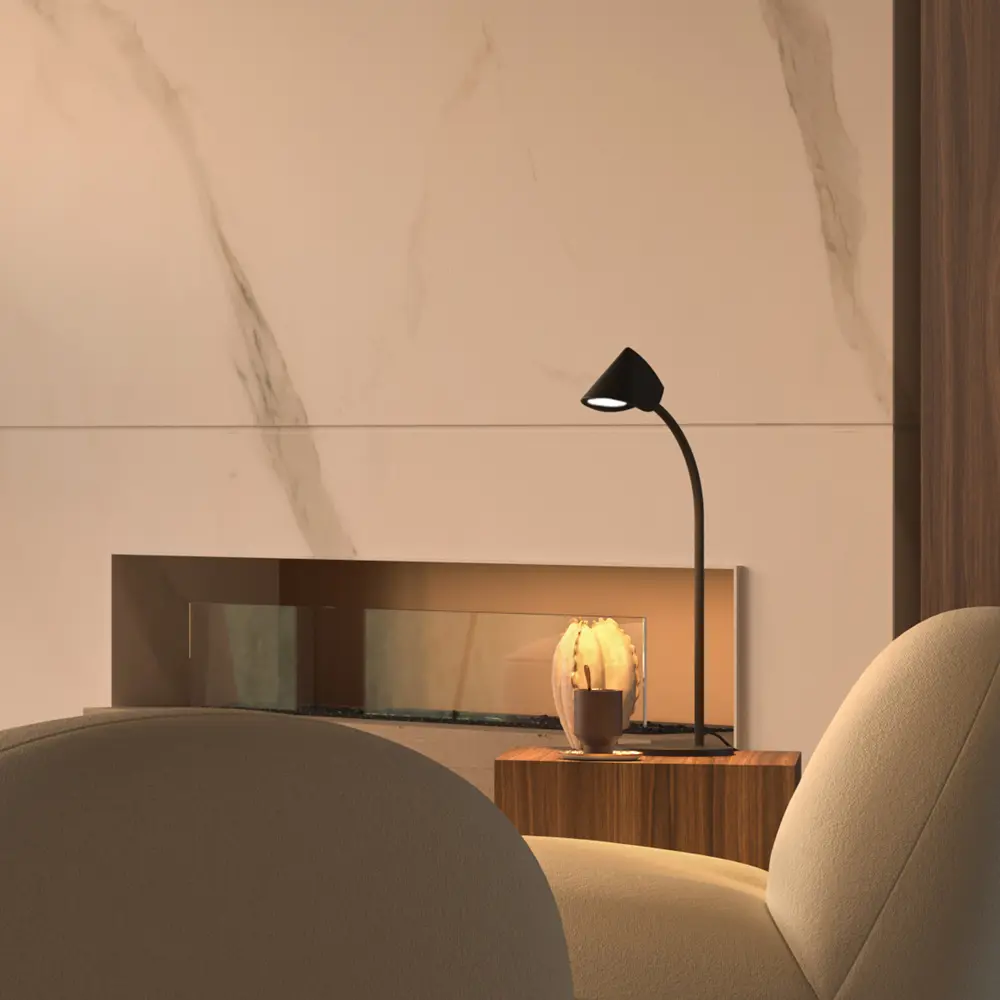 Фото 4 Настольная лампа светодиодная Mantra Capuccina Mn_7587 теплый белый (желтый) свет цвет черный Фото 4 Настольная лампа светодиодная Mantra Capuccina Mn_7587 теплый белый (желтый) свет цвет черный