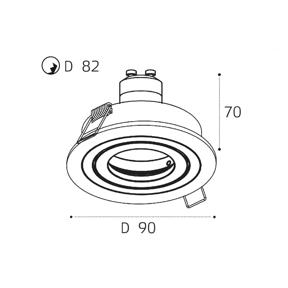Фото 2 Светильник точечный встраиваемый Italline Точечный светильник Sac021d black/black под отверстие 82 мм GU5.3 цвет черный матовый Фото 2 Светильник точечный встраиваемый Italline Точечный светильник Sac021d black/black под отверстие 82 мм GU5.3 цвет черный матовый