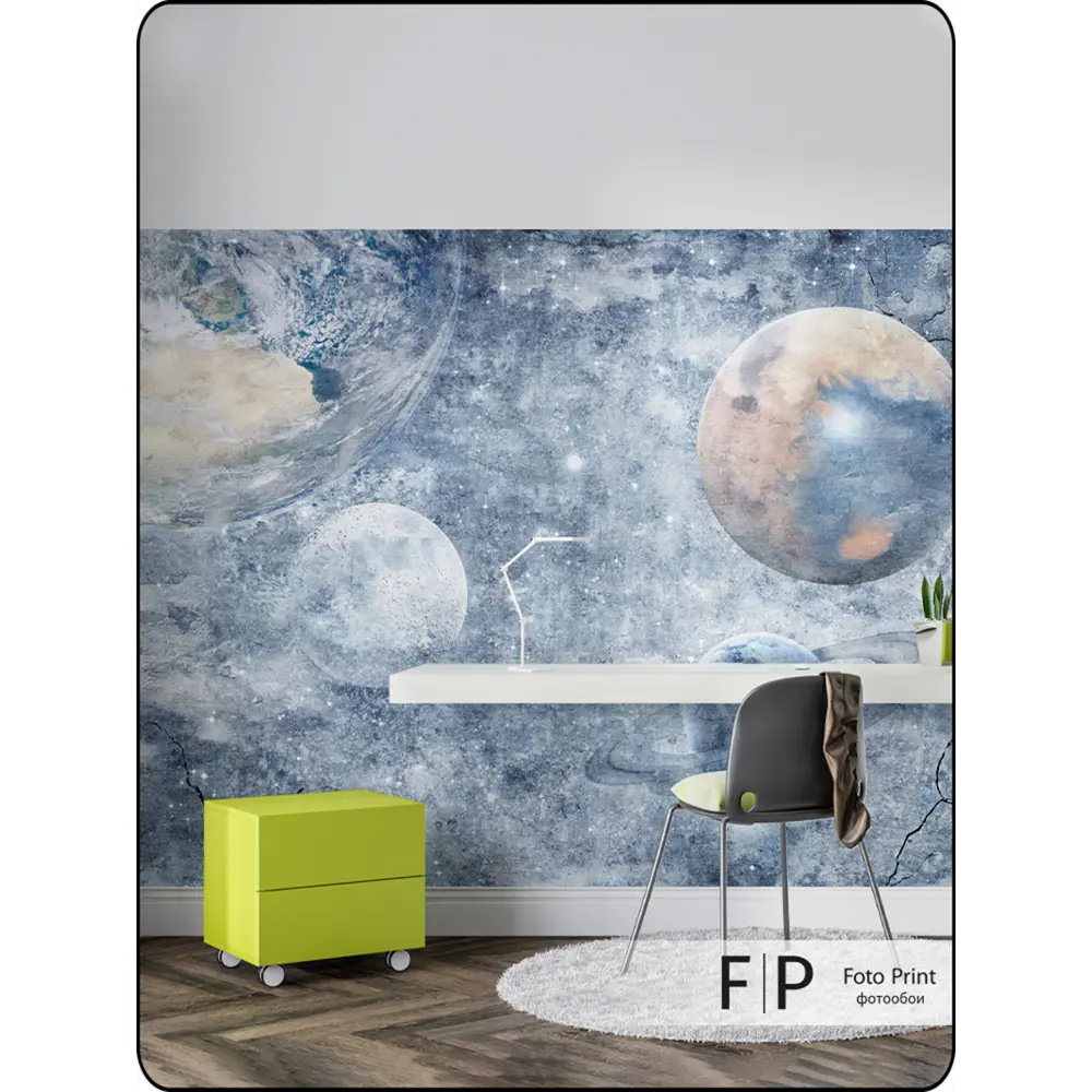 Фото 2 Фотообои флизелиновые Foto Print Планеты во льду 14-007-А-3.5-2.7 350x270 см