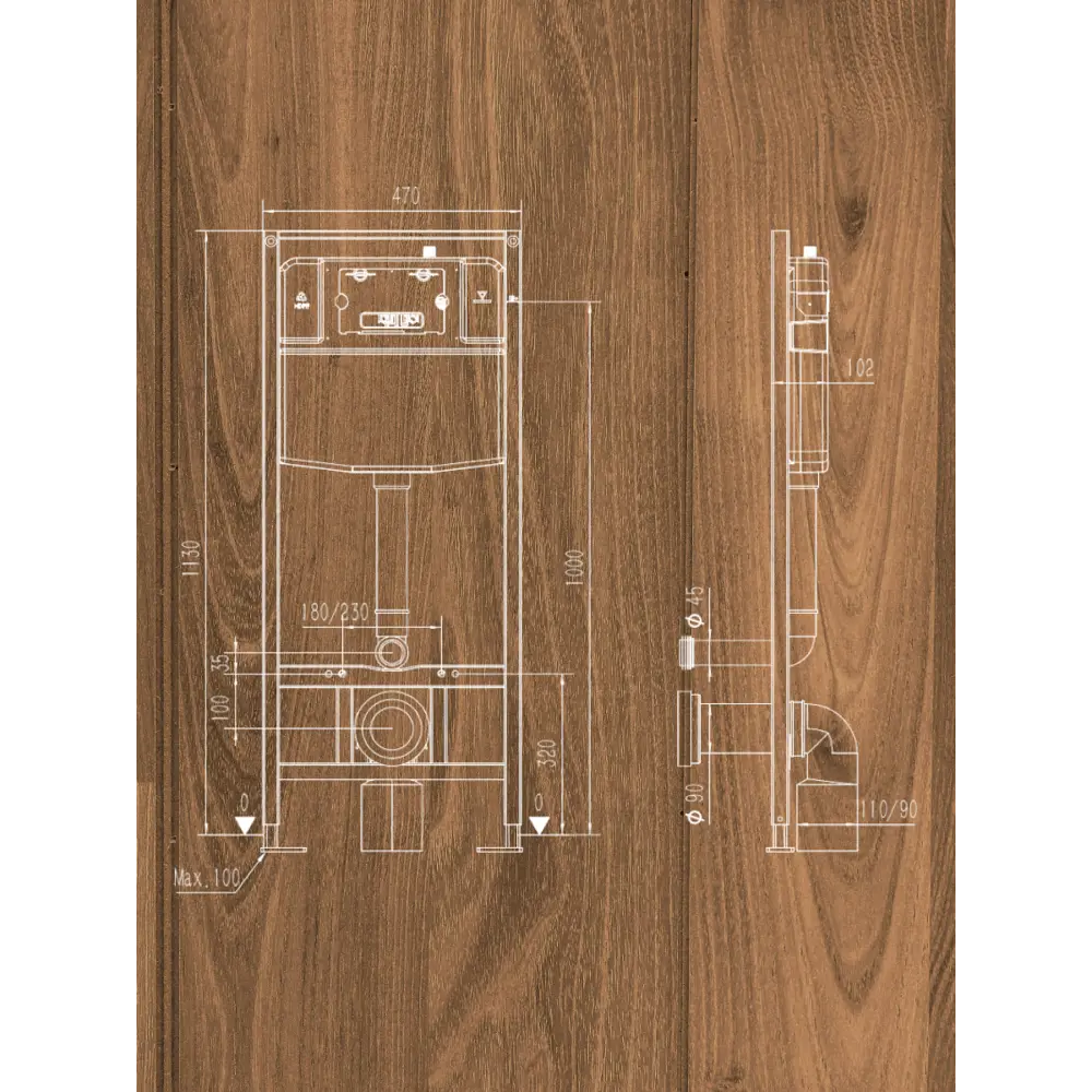 Фото 3 Инсталляция для унитаза WATERSENSE W00573 Фото 3 Инсталляция для унитаза WATERSENSE W00573