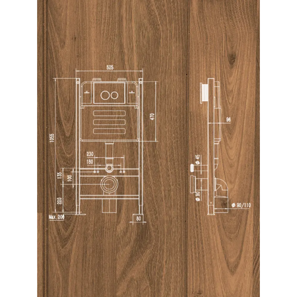 Фото 3 Инсталляция для унитаза WATERSENSE W00568 Фото 3 Инсталляция для унитаза WATERSENSE W00568