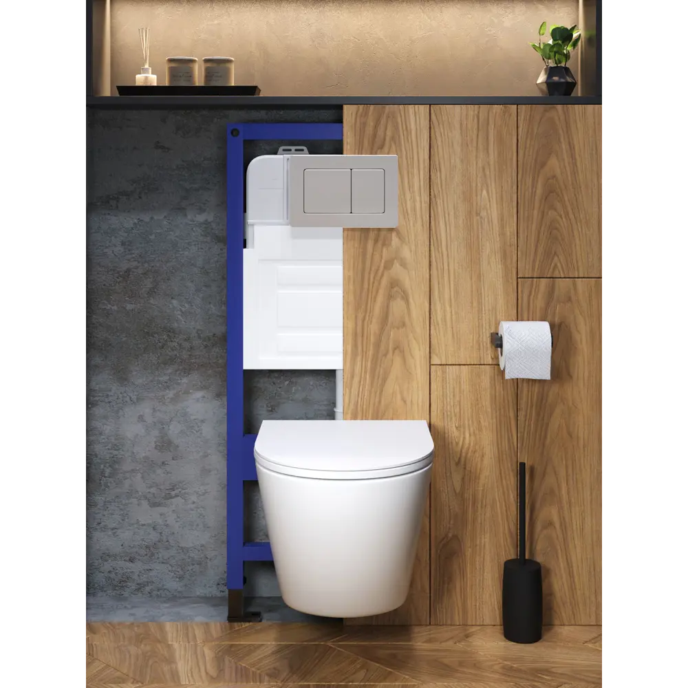 Фото 8 Комплект инсталляция с унитазом и кнопкой 3 в 1 Watersense W00576 инсталляция безободковый подвесной унитаз Milana Vortex кнопка нержавеющая сталь Фото 8 Комплект инсталляция с унитазом и кнопкой 3 в 1 Watersense W00576 инсталляция безободковый подвесной унитаз Milana Vortex кнопка нержавеющая сталь