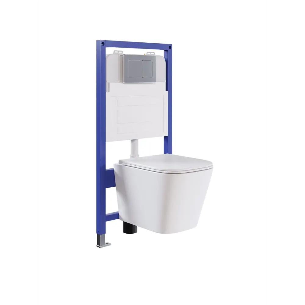Фото 11 Комплект инсталляция с унитазом и кнопкой 3 в 1 Watersense W00578 инсталляция безободковый подвесной унитаз Eva S кнопка нержавеющая сталь Фото 11 Комплект инсталляция с унитазом и кнопкой 3 в 1 Watersense W00578 инсталляция безободковый подвесной унитаз Eva S кнопка нержавеющая сталь