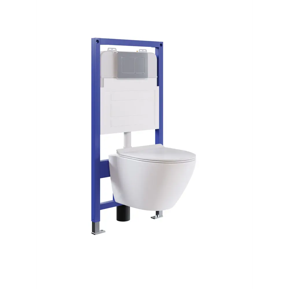 Фото 11 Комплект инсталляция с унитазом и кнопкой 3 в 1 Watersense W00585 инсталляция безободковый подвесной унитаз Milana Pro кнопка нержавеющая сталь Фото 11 Комплект инсталляция с унитазом и кнопкой 3 в 1 Watersense W00585 инсталляция безободковый подвесной унитаз Milana Pro кнопка нержавеющая сталь