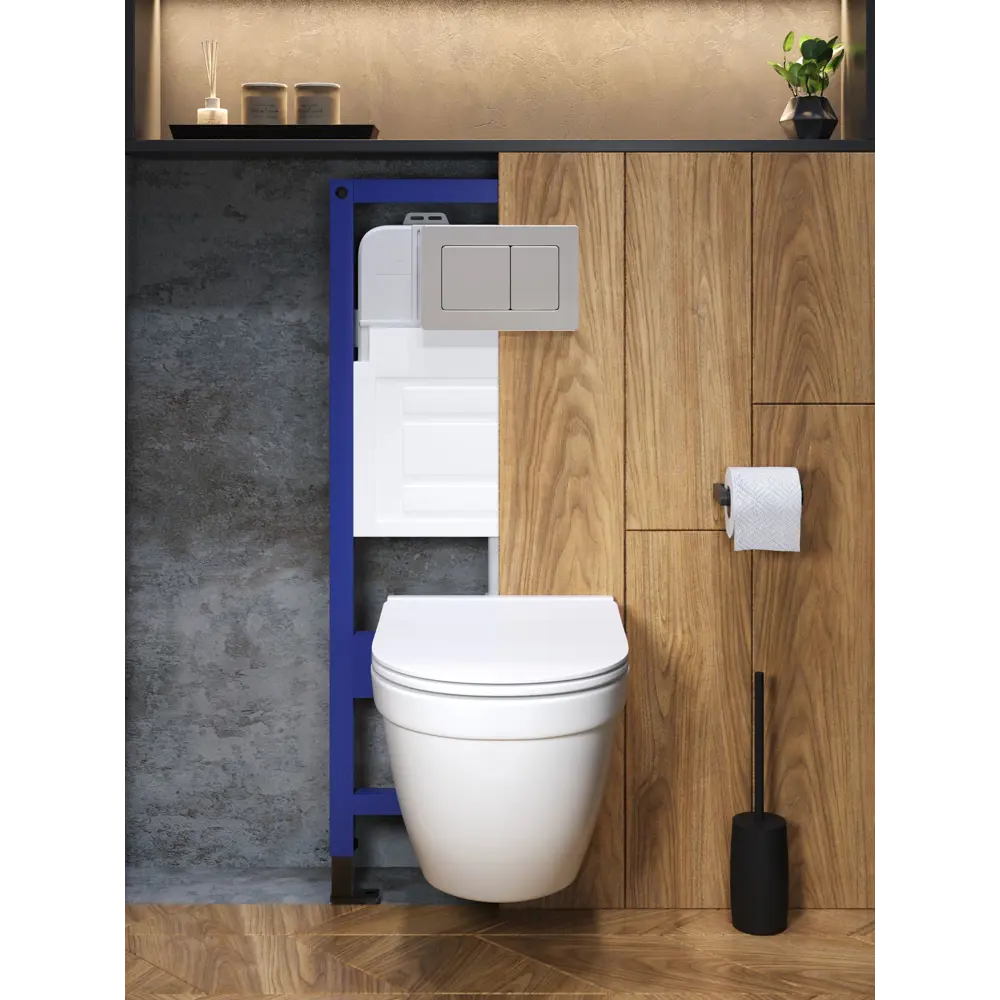 Фото 8 Комплект инсталляция с унитазом и кнопкой 3 в 1 Watersense W00588 инсталляция безободковый подвесной унитаз Nancy Pro кнопка нержавеющая сталь Фото 8 Комплект инсталляция с унитазом и кнопкой 3 в 1 Watersense W00588 инсталляция безободковый подвесной унитаз Nancy Pro кнопка нержавеющая сталь