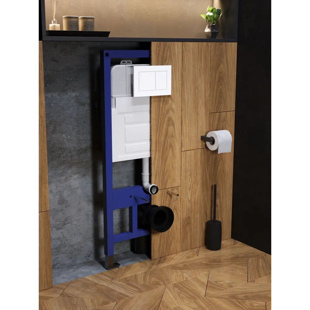 Фото 9 Комплект инсталляция с унитазом и кнопкой 3 в 1 Watersense W00610 инсталляция безободковый подвесной унитаз Rita черный матовый кнопка белая Фото 9 Комплект инсталляция с унитазом и кнопкой 3 в 1 Watersense W00610 инсталляция безободковый подвесной унитаз Rita черный матовый кнопка белая