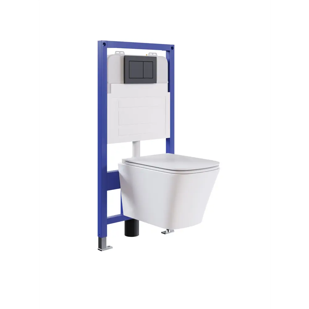 Фото 11 Комплект инсталляция с унитазом и кнопкой 3 в 1 Watersense W00621 инсталляция безободковый подвесной унитаз Eva Vortex кнопка черная Фото 11 Комплект инсталляция с унитазом и кнопкой 3 в 1 Watersense W00621 инсталляция безободковый подвесной унитаз Eva Vortex кнопка черная