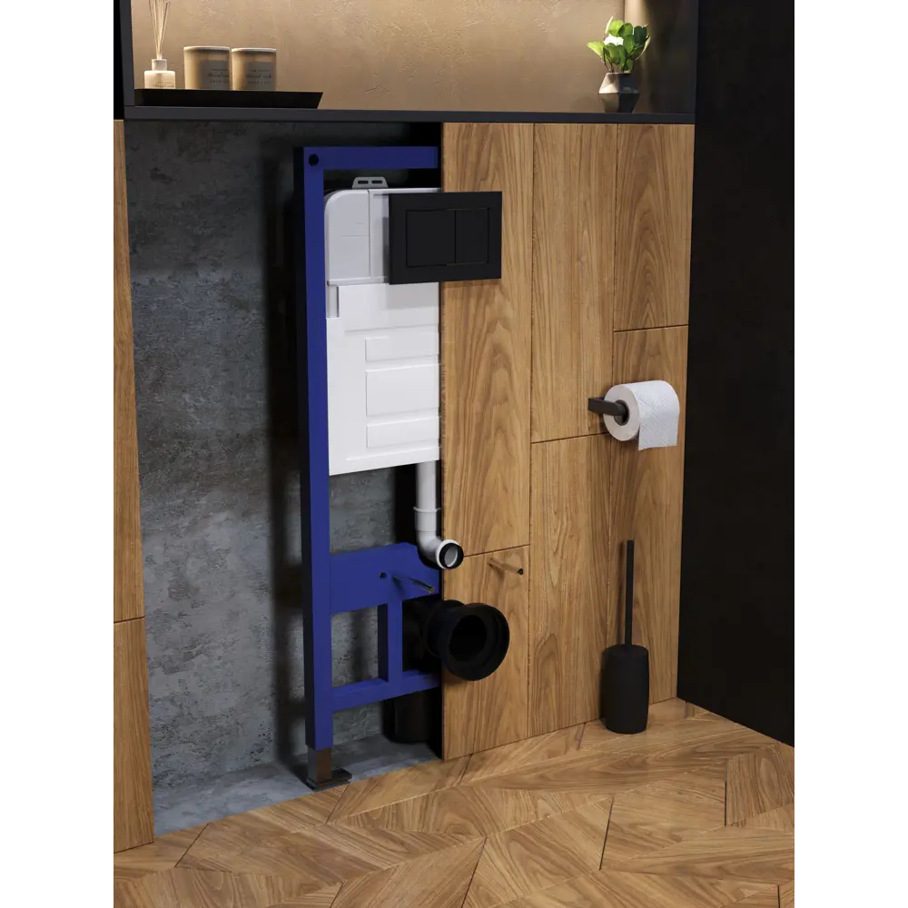 Фото 9 Комплект инсталляция с унитазом и кнопкой 3 в 1 Watersense W00629 инсталляция безободковый подвесной унитаз Milana Pro Vortex черный матовый кнопка Фото 9 Комплект инсталляция с унитазом и кнопкой 3 в 1 Watersense W00629 инсталляция безободковый подвесной унитаз Milana Pro Vortex черный матовый кнопка