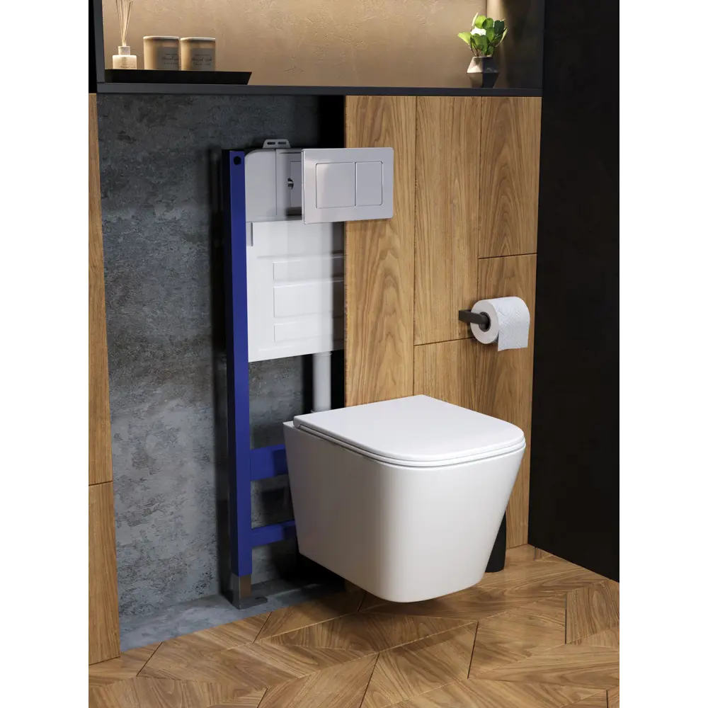 Фото 7 Комплект инсталляция с унитазом и кнопкой 3 в 1 Watersense W00634 инсталляция безободковый подвесной унитаз Eva S кнопка нержавеющая сталь Фото 7 Комплект инсталляция с унитазом и кнопкой 3 в 1 Watersense W00634 инсталляция безободковый подвесной унитаз Eva S кнопка нержавеющая сталь