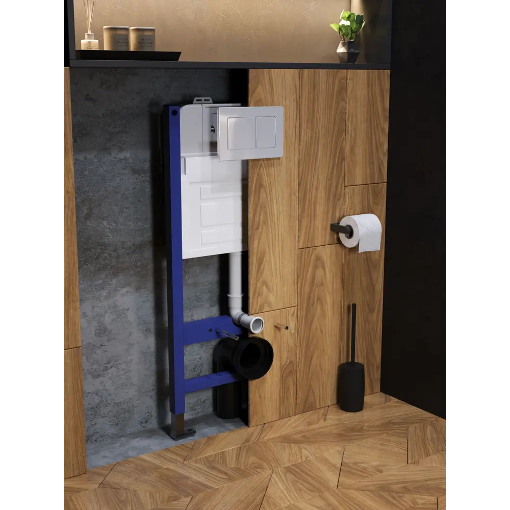 Фото 9 Комплект инсталляция с унитазом и кнопкой 3 в 1 Watersense W00636 инсталляция безободковый подвесной унитаз Eva S черный матовый кнопка нержавеющая сталь Фото 9 Комплект инсталляция с унитазом и кнопкой 3 в 1 Watersense W00636 инсталляция безободковый подвесной унитаз Eva S черный матовый кнопка нержавеющая сталь