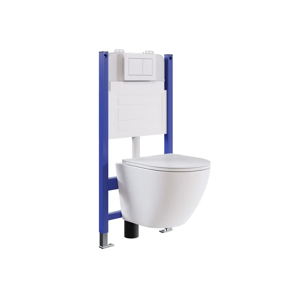 Фото 11 Комплект инсталляция с унитазом и кнопкой 3 в 1 Watersense W00660 инсталляция безободковый подвесной унитаз Milana Vortex кнопка белая Фото 11 Комплект инсталляция с унитазом и кнопкой 3 в 1 Watersense W00660 инсталляция безободковый подвесной унитаз Milana Vortex кнопка белая