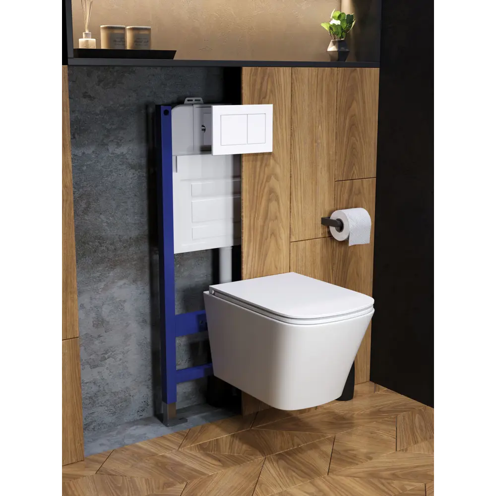 Фото 7 Комплект инсталляция с унитазом и кнопкой 3 в 1 Watersense W00669 инсталляция безободковый подвесной унитаз Milana Pro кнопка белая Фото 7 Комплект инсталляция с унитазом и кнопкой 3 в 1 Watersense W00669 инсталляция безободковый подвесной унитаз Milana Pro кнопка белая